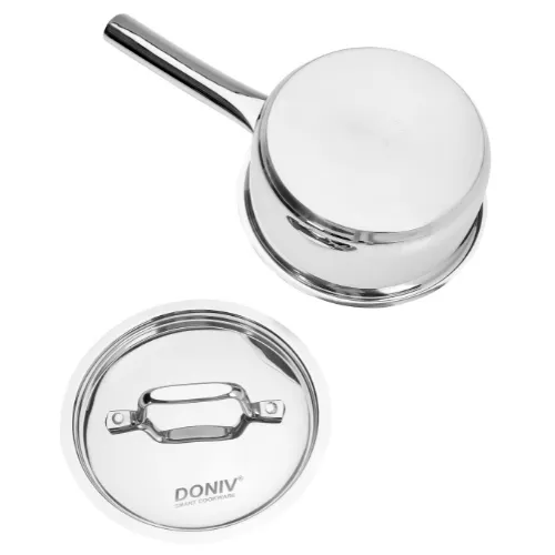 Vinod – Doniv 3 Piece Majestic Sandwich Bottom Cookware Set, 1 Piece Kadhai with Lid 24 cms, 1 Piece Sauce Pan with Lid 14 cms &#038; 1 Piece Fry Pan 20 cms