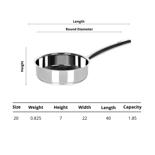 Vinod – Doniv 3 Piece Majestic Sandwich Bottom Cookware Set, 1 Piece Kadhai with Lid 24 cms, 1 Piece Sauce Pan with Lid 14 cms &#038; 1 Piece Fry Pan 20 cms