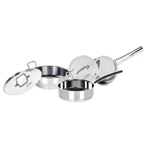 Vinod – Doniv 3 Piece Majestic Sandwich Bottom Cookware Set, 1 Piece Kadhai with Lid 24 cms, 1 Piece Sauce Pan with Lid 14 cms &#038; 1 Piece Fry Pan 20 cms