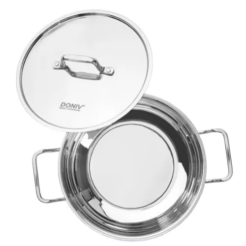 Vinod – Doniv 3 Piece Majestic Sandwich Bottom Cookware Set, 1 Piece Kadhai with Lid 24 cms, 1 Piece Sauce Pan with Lid 14 cms &#038; 1 Piece Fry Pan 20 cms