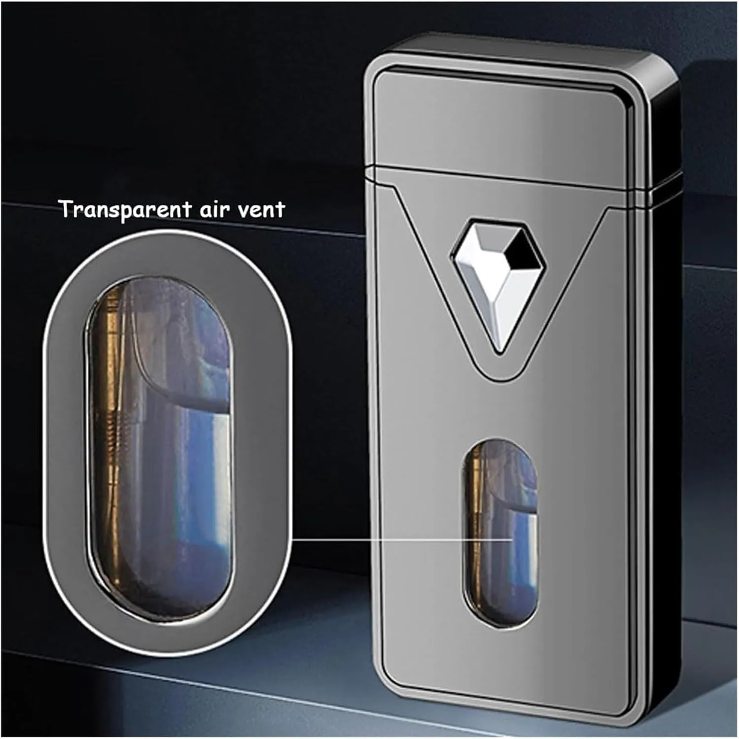Vintage Jinshun Dual Jet Flame Torch Butane Lighter, Refillable Gas Windproof Lighter with Visible Fuel Window for Male Friends and Family (Butane Not Included)(Gold)