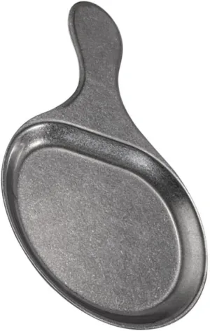 Vintage Stainless Steel Camping Dinner Plates with Handle Unbreakable Fajita Serving Tray for Outdoor Bbqs Picnics Meals Retro Design for Stylish Dining