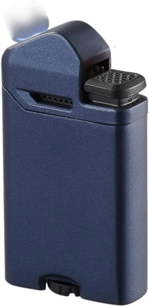 Visol Axis Torch Flat Flame Refillable Gas Butane Lighter, Fuel Window and Windproof Adjustable Flame (Shipped Without Butane)
