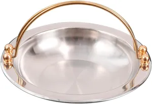 VOSAREA Japanese Stainless Steel Cooking Pot Dual Handle Hot Pot for Stewing Stir Frying and Camping Easy to Clean Non Stick Surface Design for Home Use