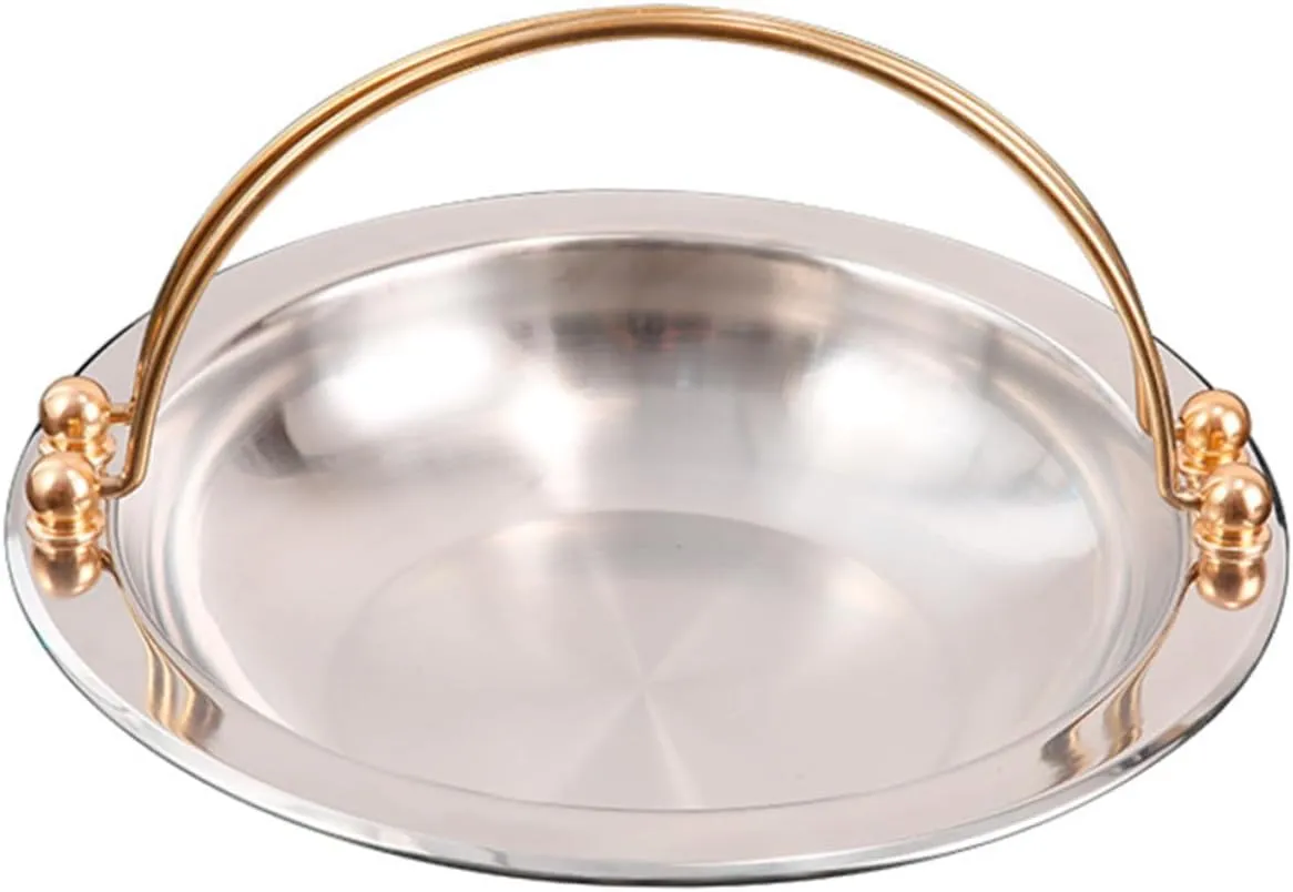 VOSAREA Japanese Stainless Steel Cooking Pot Dual Handle Hot Pot for Stewing Stir Frying and Camping Easy to Clean Non Stick Surface Design for Home Use