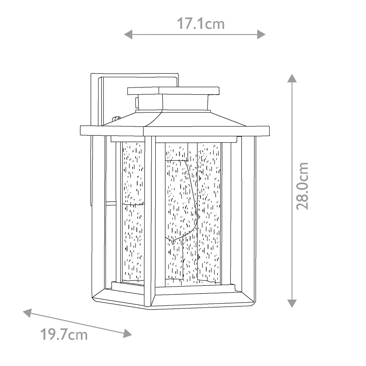 Wakefield 1 Wall Lantern - Small | Earth Black