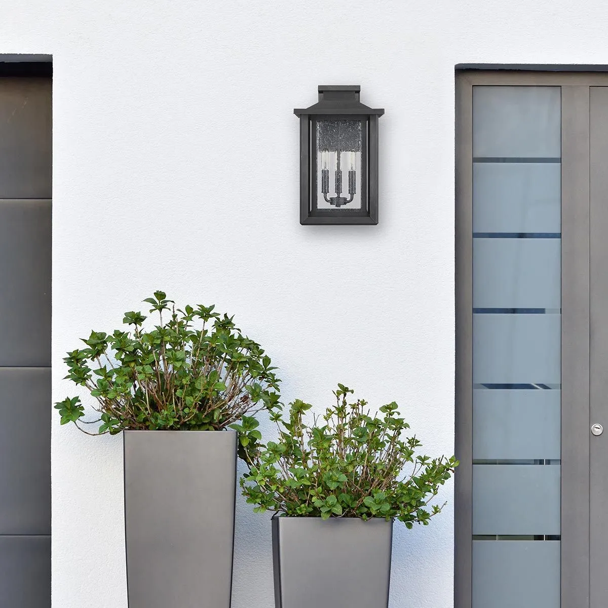 Wakefield 3 Wall Lantern - Large | Earth Black