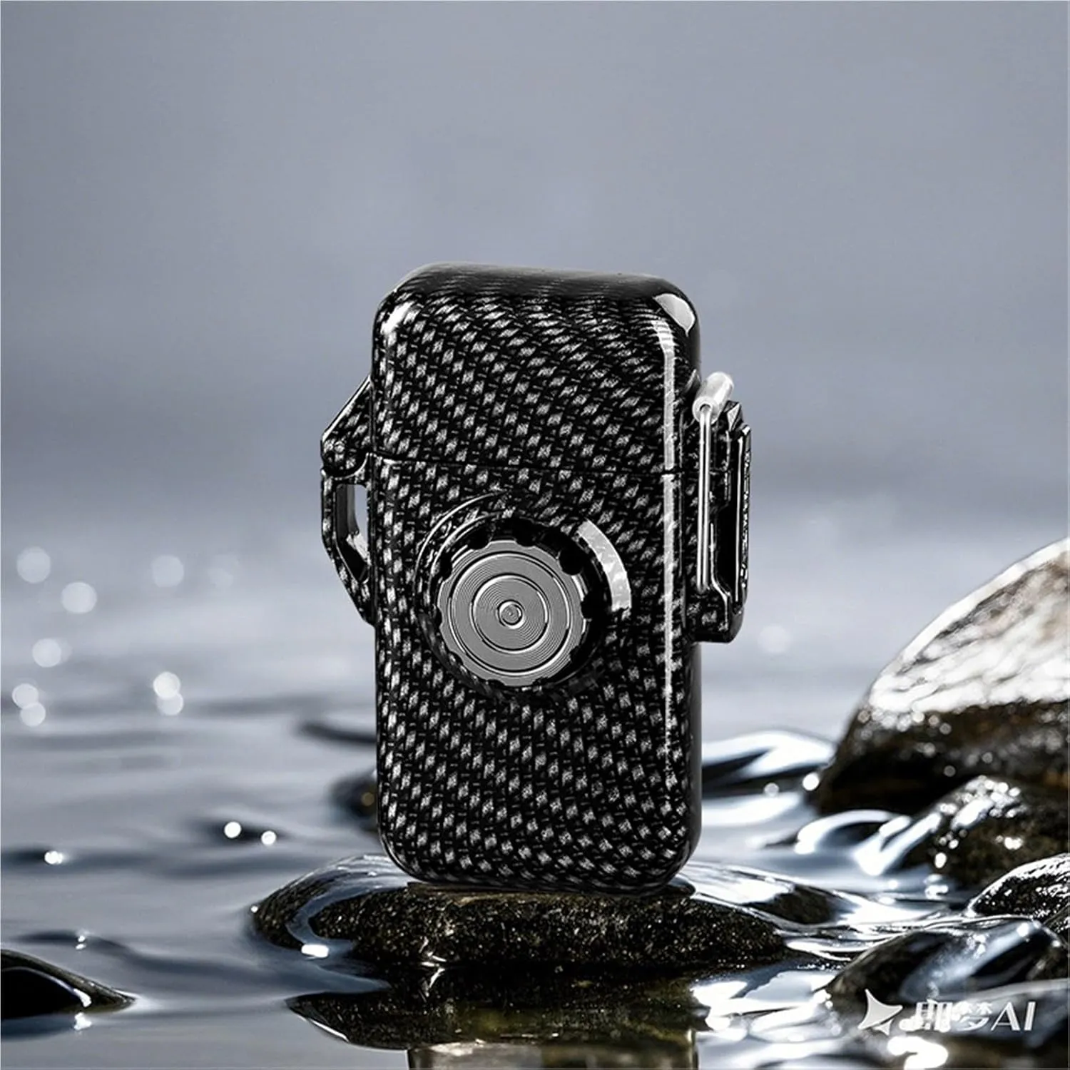 Waterproof, Windproof Jet Flame Lighter, Waterproof Lighter with Keychain, Stylish Lighter Butane Gas Lighter for Outdoor Camping Surfing(C)