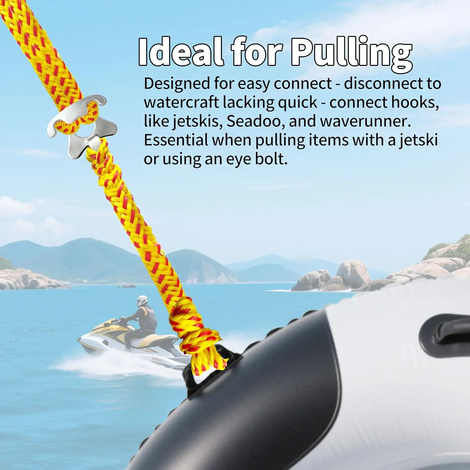 Watersports Heavy Duty Tow Harness with D Rings,Boat Tow Harness for Towing Towable Tube, Water Ski, Wakeboard