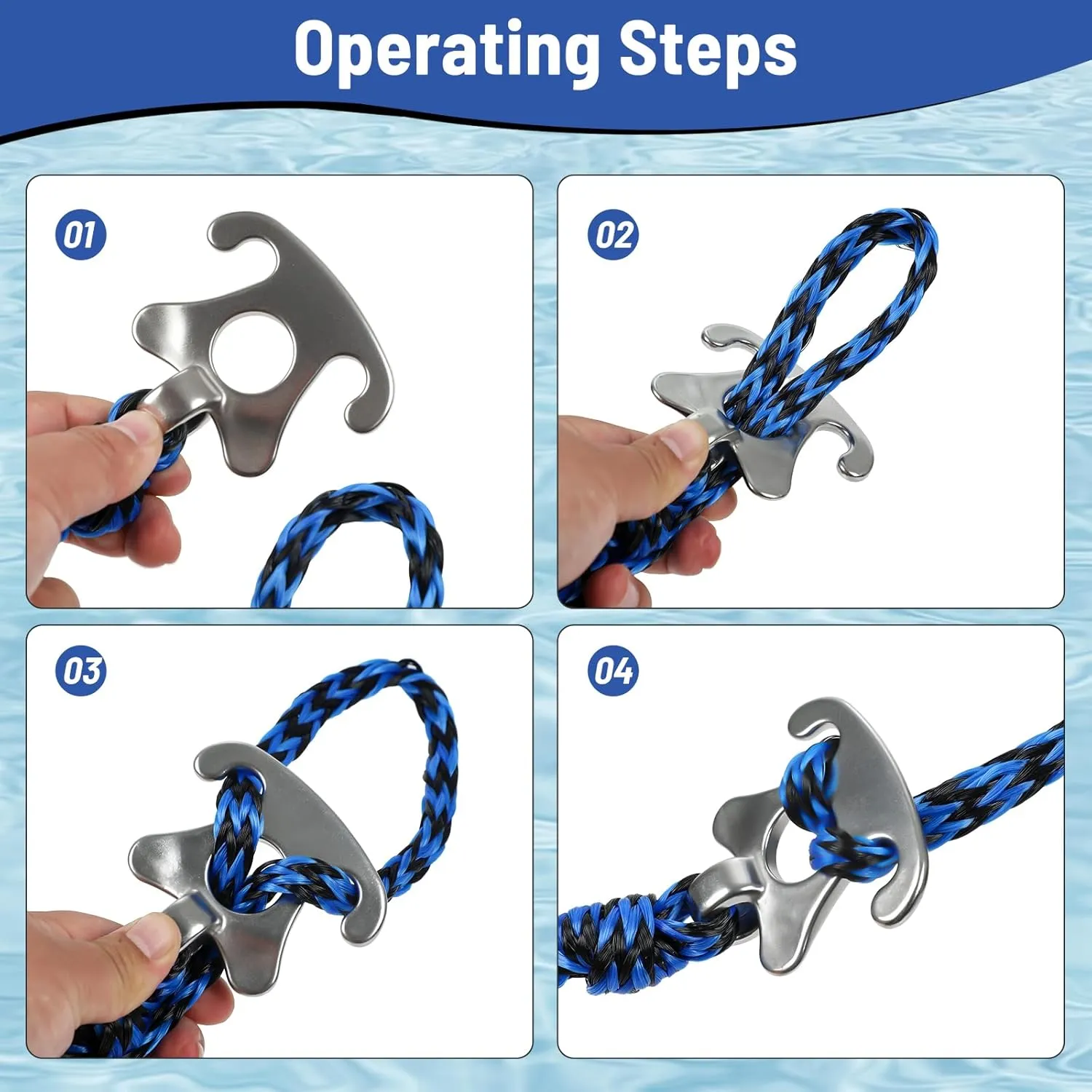 Watersports Heavy Duty Tow Harness with D Rings,Boat Tow Harness for Towing Towable Tube, Water Ski, Wakeboard