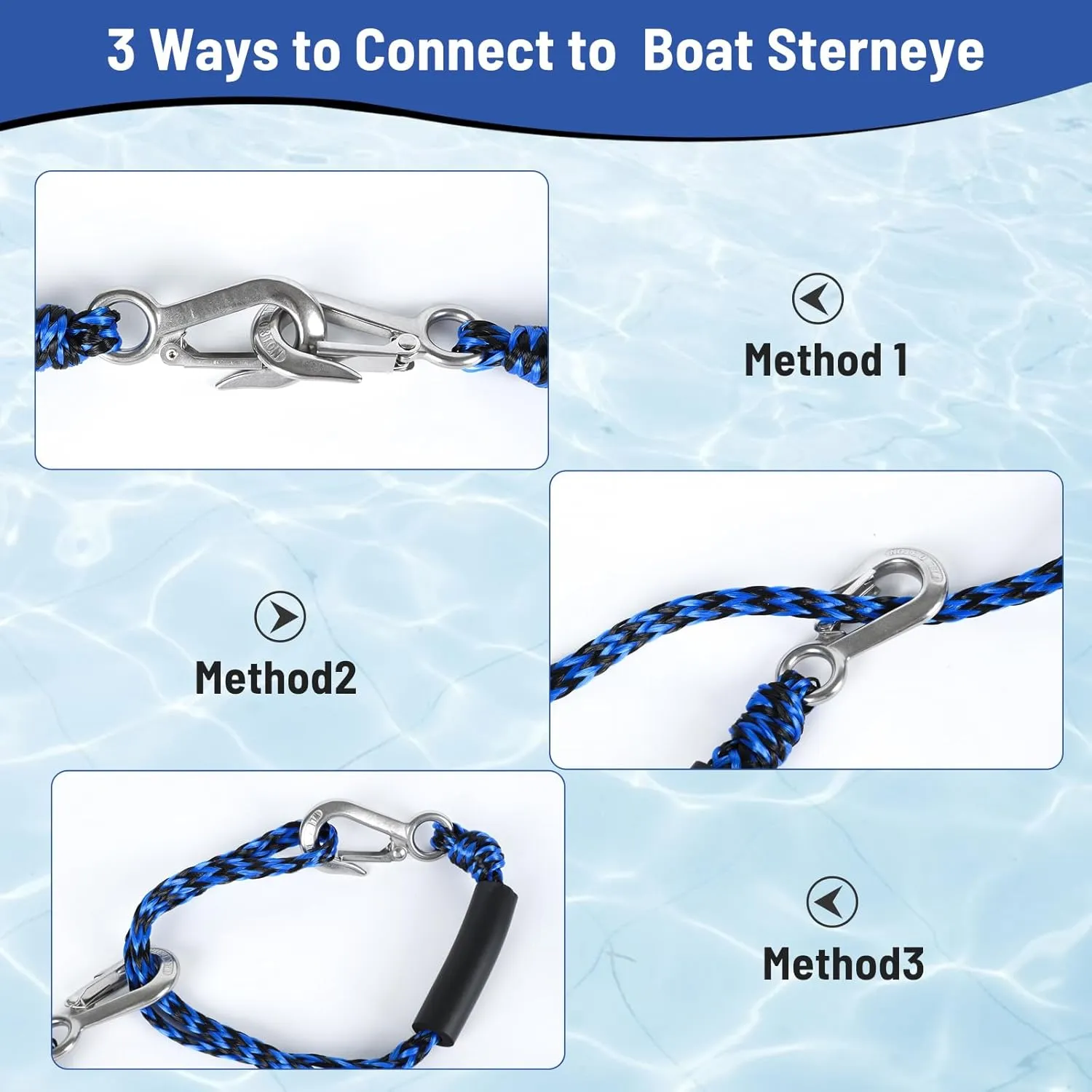 Watersports Heavy Duty Tow Harness with D Rings,Boat Tow Harness for Towing Towable Tube, Water Ski, Wakeboard
