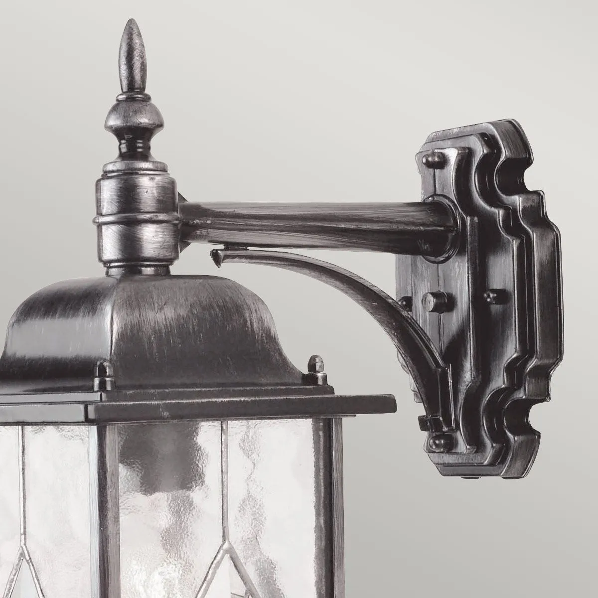 Wexford 1 Light Down Wall Lantern  | Black/Silver