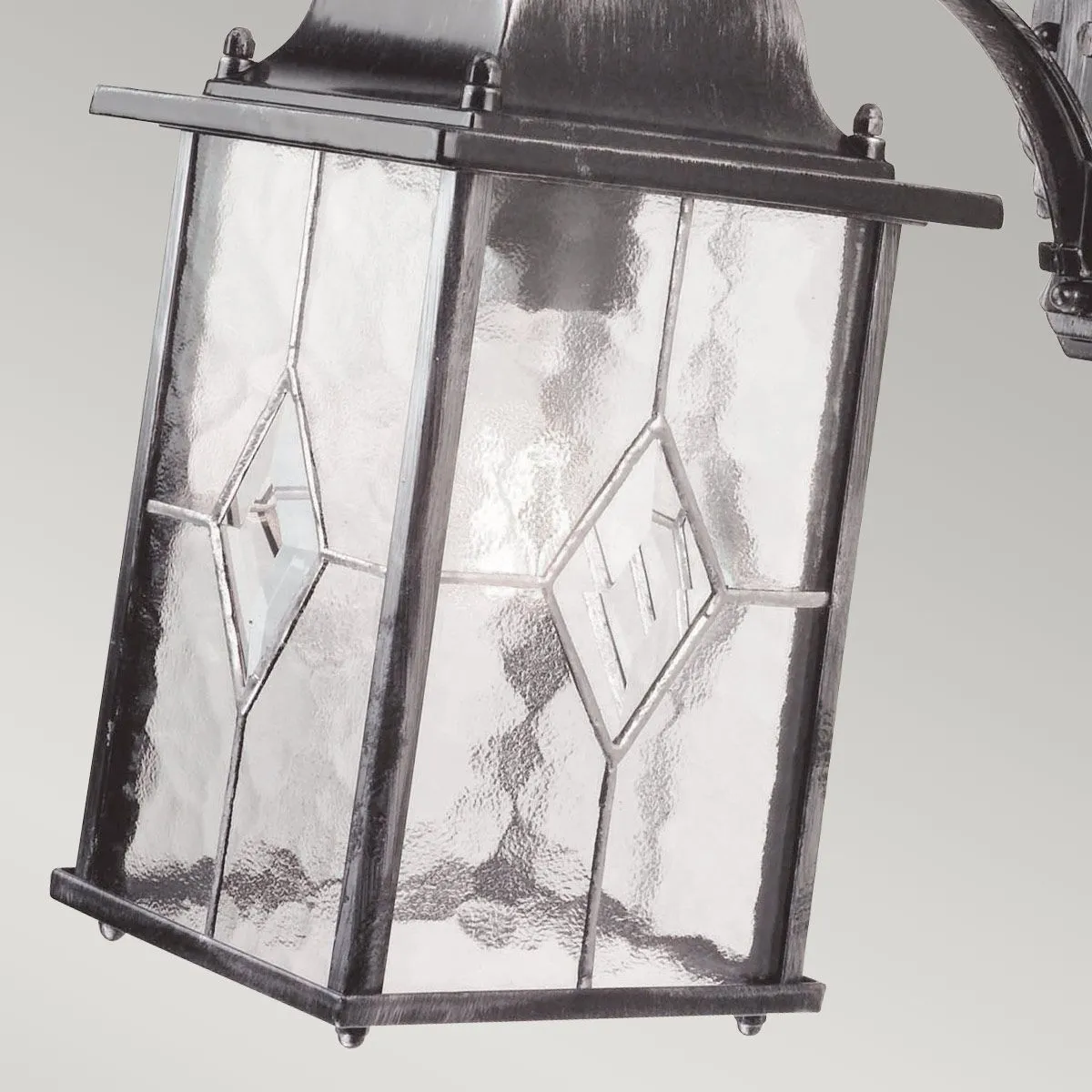 Wexford 1 Light Down Wall Lantern  | Black/Silver