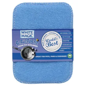 White Magic Scrubtastic Foam Pot Scrubber 1Pk (Pack of 10)