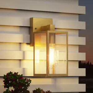 WIHTU Gold Outdoor Exterior Light Fixture for House, LED Front Porch Lights for House, Waterproof Wall Sconce Lantern Lamp, Outside Coach Lights for Patio, Garage, Doorway, Entryway