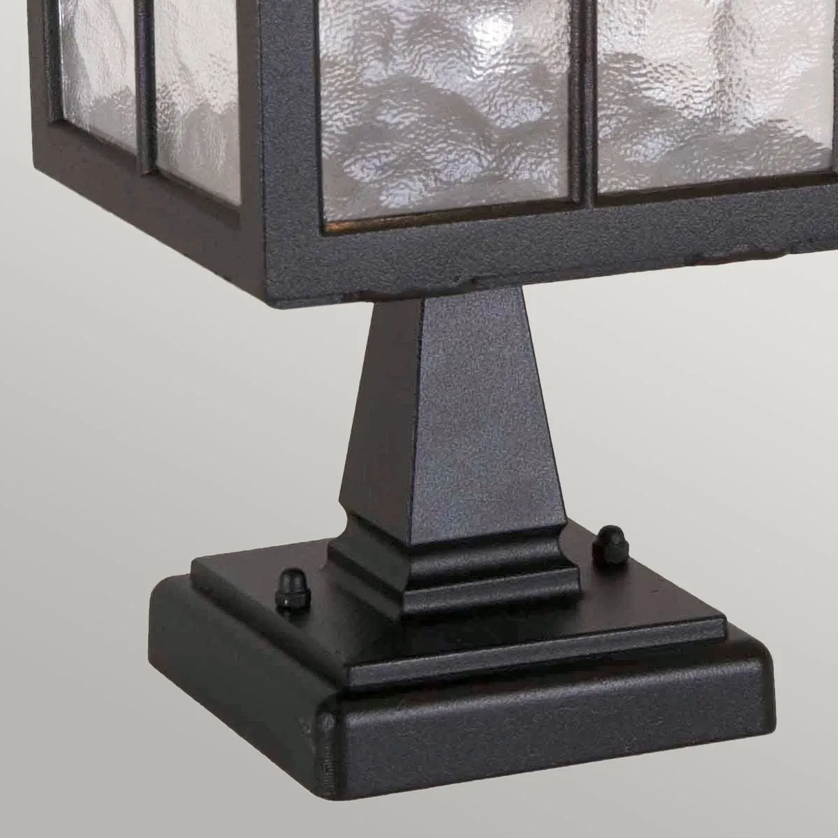 Winchester 1 Light Pedestal Lantern | Black