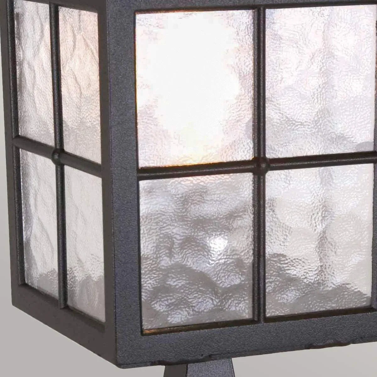 Winchester 1 Light Pedestal Lantern | Black