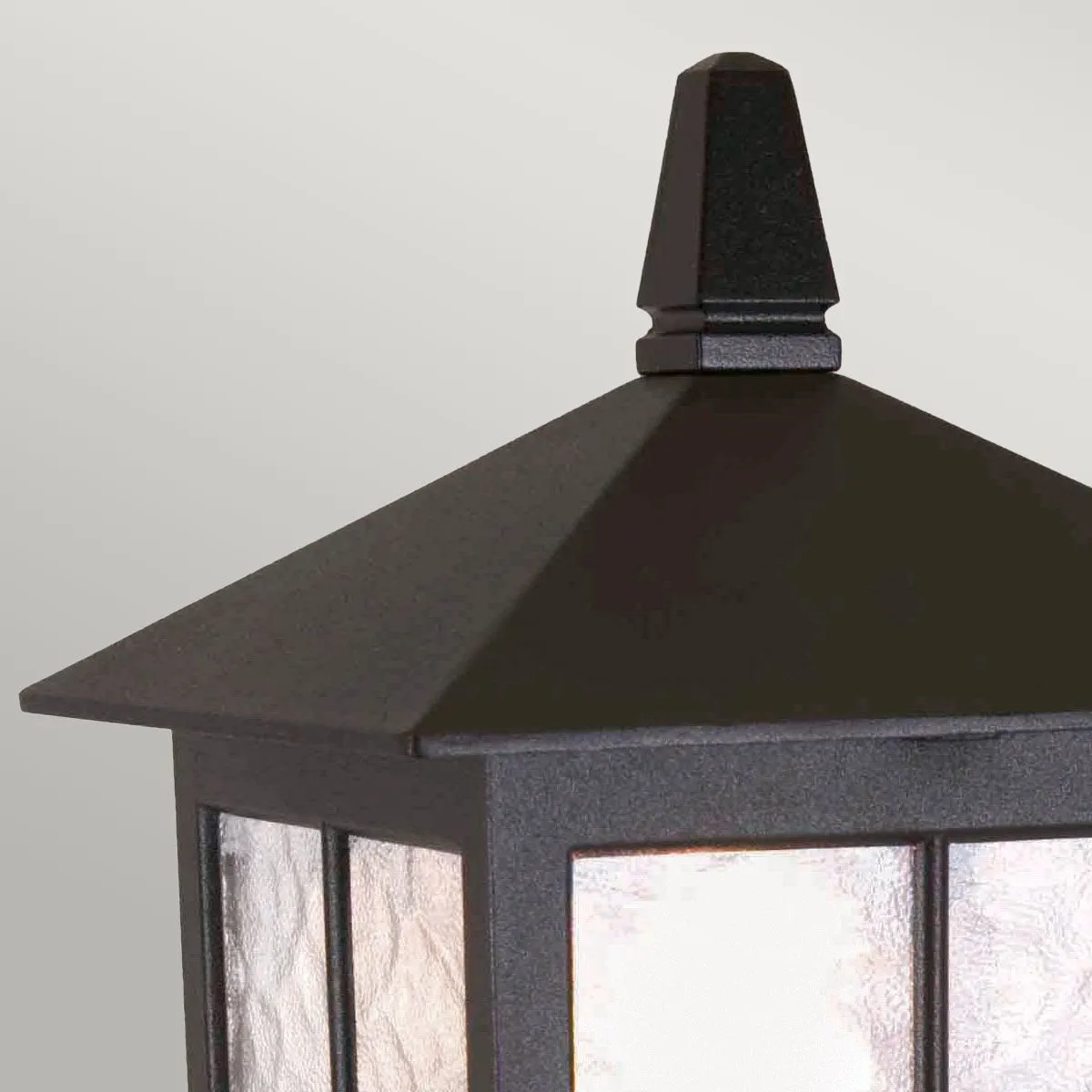 Winchester 1 Light Pedestal Lantern | Black
