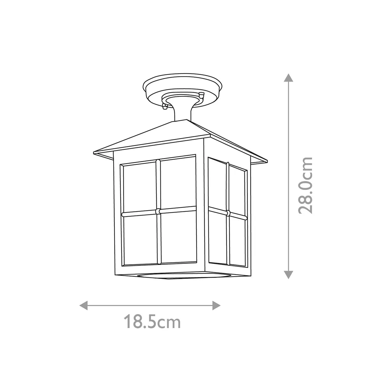 Winchester 1 Light Porch Lantern | Black