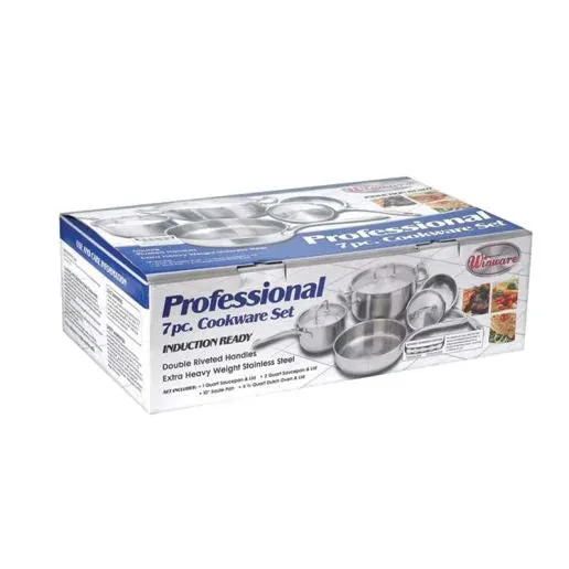Winco SPC-7H 7-piece Cookware Set, S/S (Price/Set)