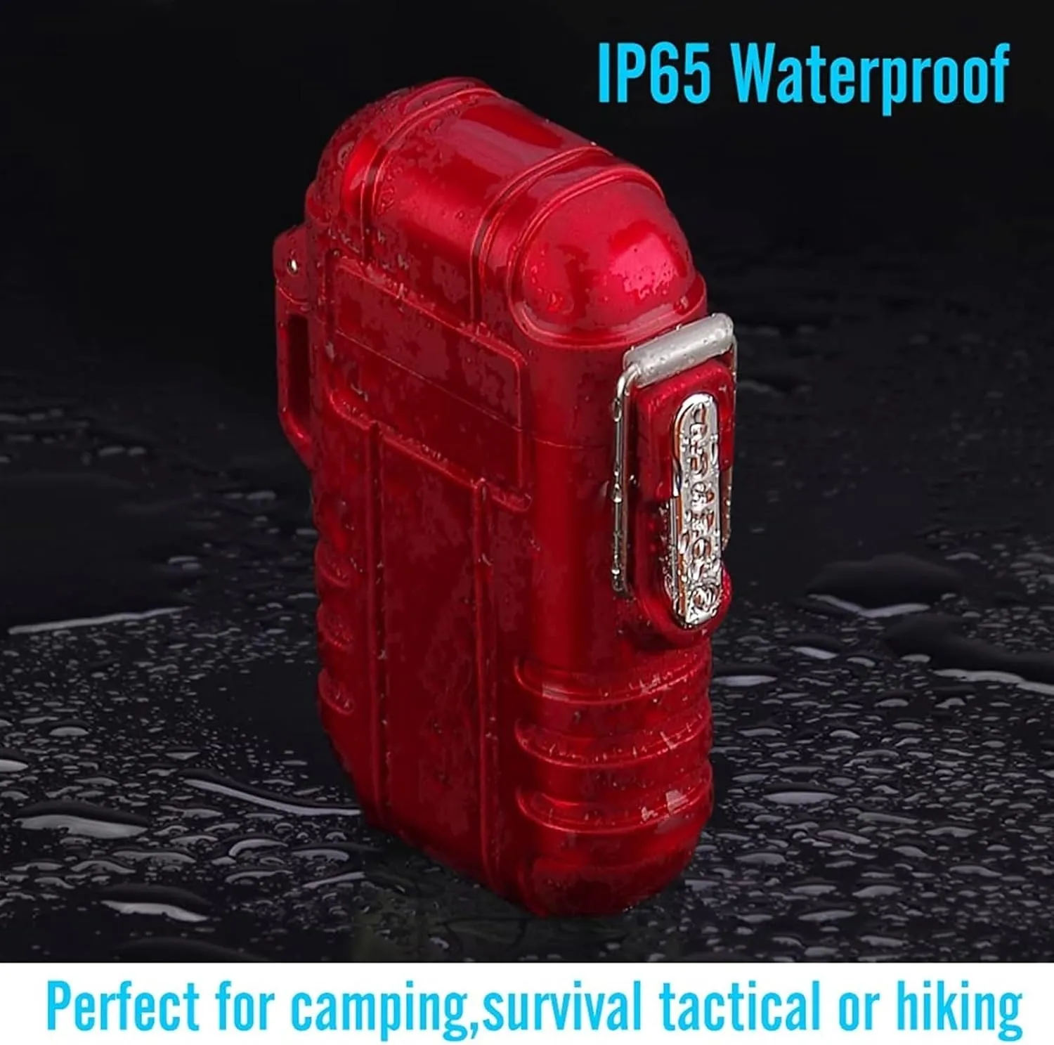 Windproof Jet Flame Lighter, Butane blowtorch Lighter, Butane Lighter with Safety Lock, Windproof and Waterproof Lighter Outdoor Portable Lighter with Gift Box, (Butane not Included)(Black)