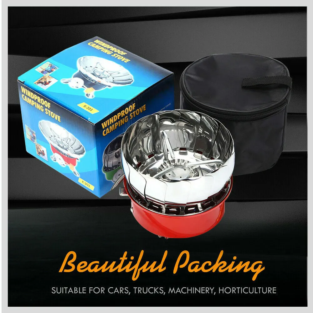 Windproof Outdoor Gas Stove | Portable Folding Mini Butane Cooker for Camping