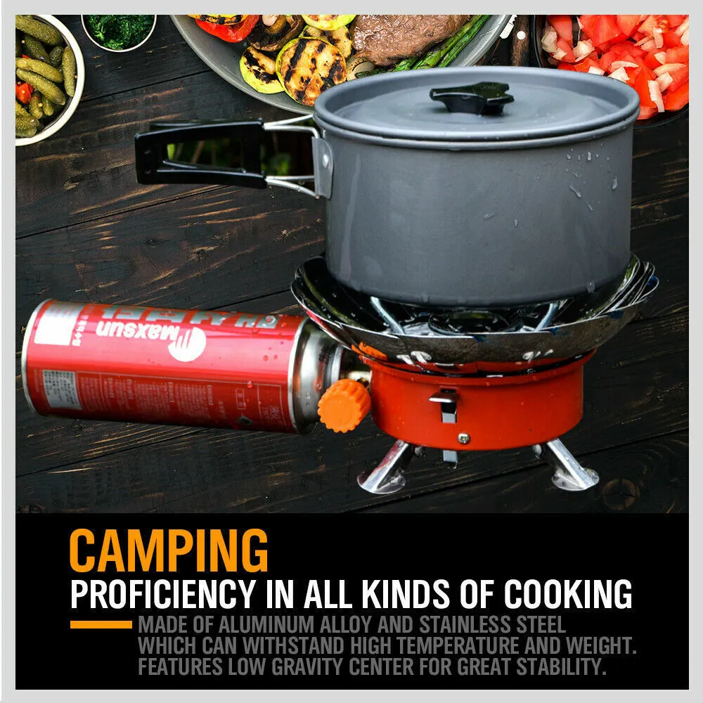 Windproof Outdoor Gas Stove | Portable Folding Mini Butane Cooker for Camping