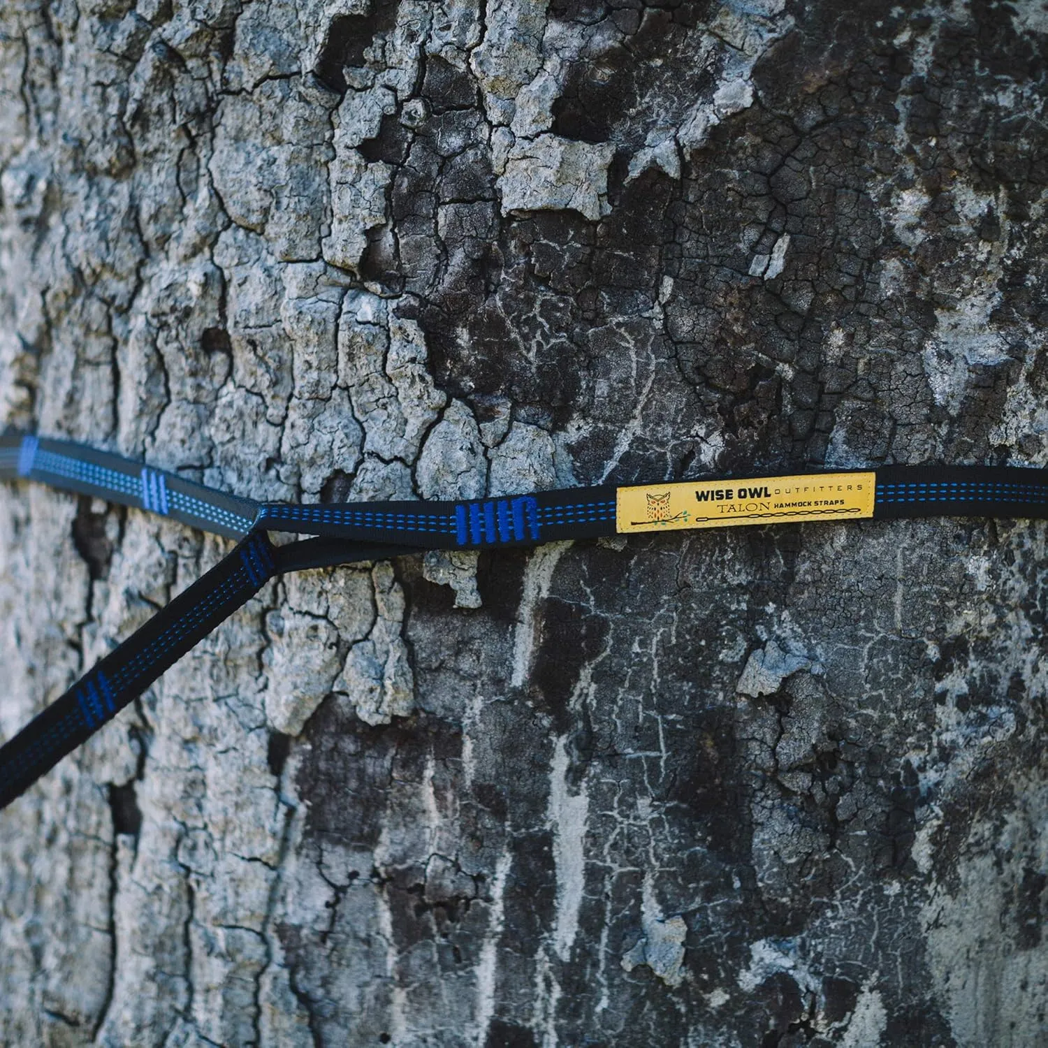 Wise Owl Outfitters Hammock Straps for Trees Heavy Duty - Set of Two 10ft Long, 1 Inch Thick Camping Hammock Tree Straps w/ 38 Loops & 2D Carabiners - Essential Hammock Accessories
