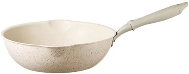 Wok Kitchen Non-Stick Pan Maifan Stone Skillet Aluminum Frying Pan Household Woks Kitchen Cookware Cooking Pot(28cm)