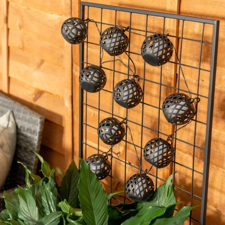 x3 LED Flame Lantern Solar Garland Lights