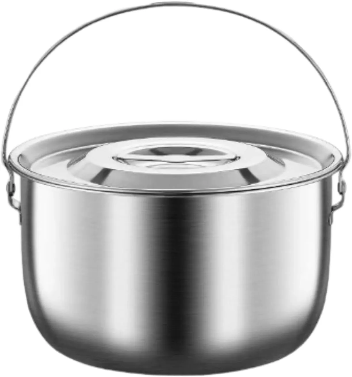 Yajuyi Camping Pot Cooking Pot Cookware with Handle and Lid for Kitchen,Party,Commercial, 4.0L