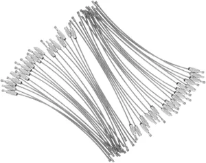 Yardwe 100PCS Heavy Duty Screw Lock Cable Key Ring for Luggage Tags Keyring Keepers Kitchen Utensils and Outdoor Accessories