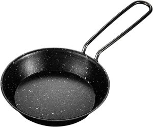 YIJU Outdoor Frying Pan Non Stick with Folding Handle Portable Griddle Pans Grill Pan for Indoor Outdoor Picnics Backyard Barbecue, 12cm