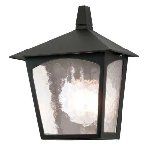 York 1 Light Flush Lantern | Black