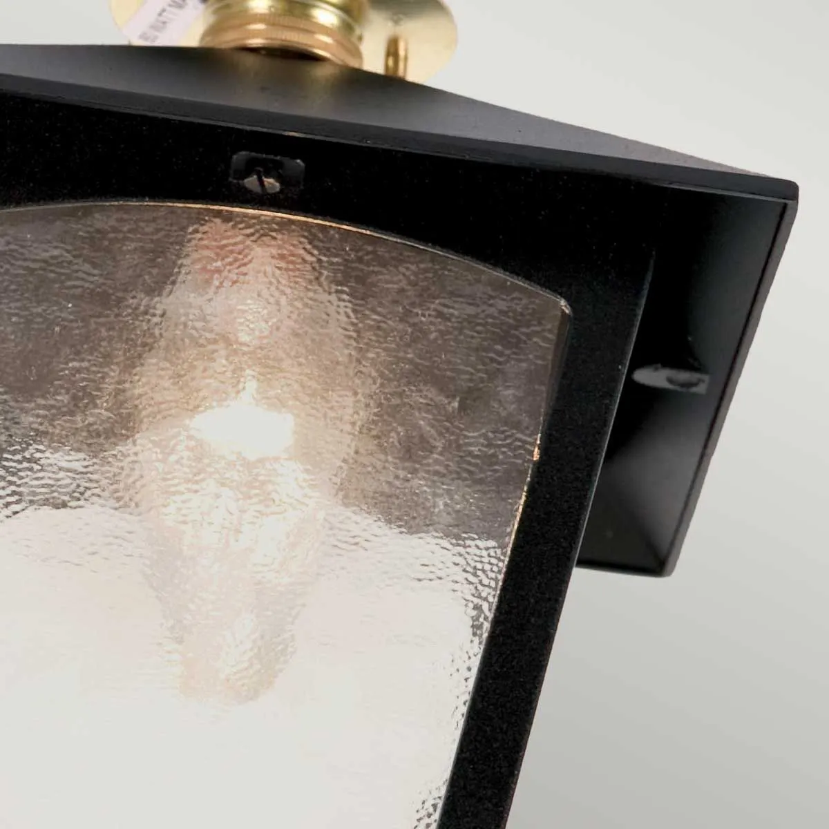 York 1 Light Flush Porch Lantern | Black