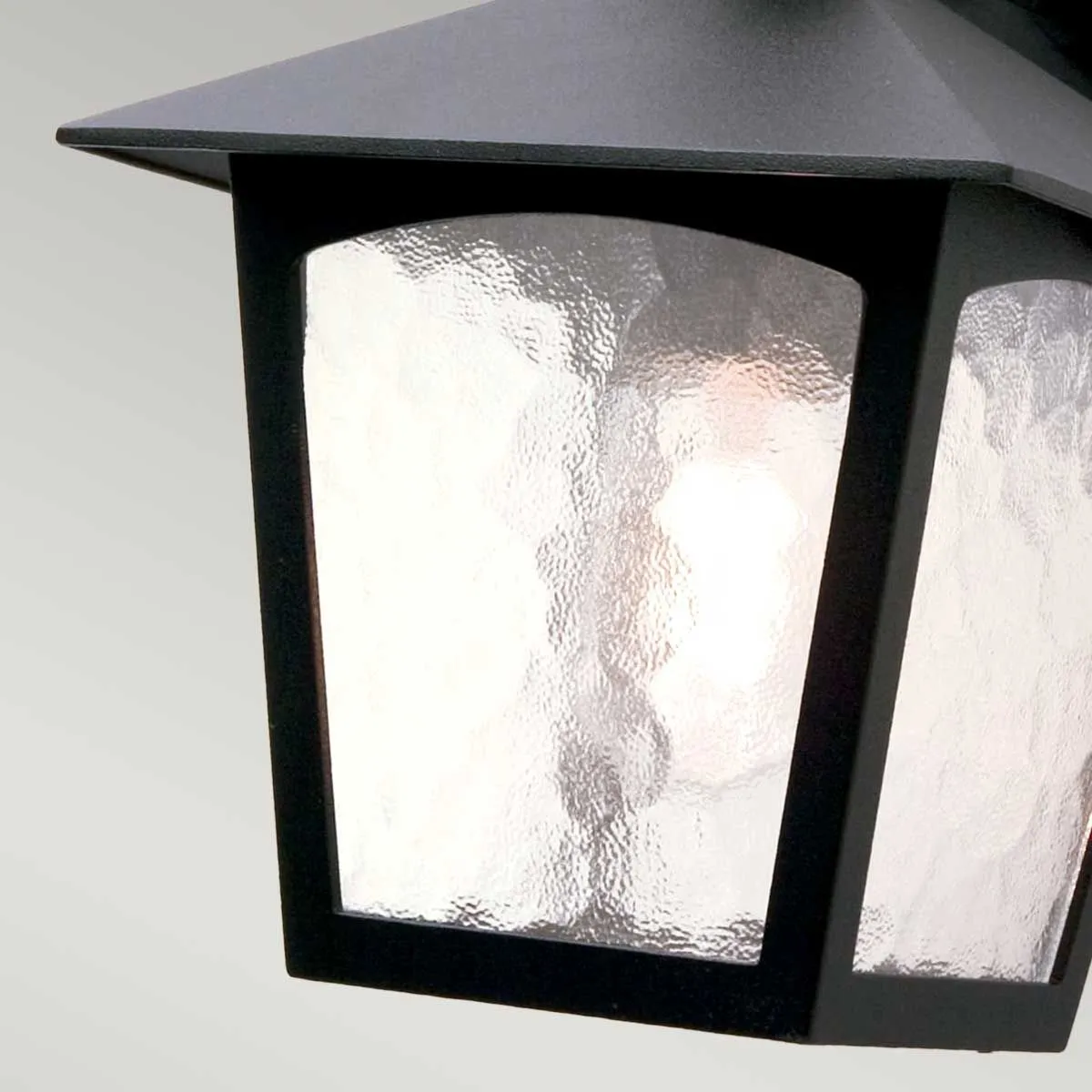 York 1 Light Wall Down Lantern | Black