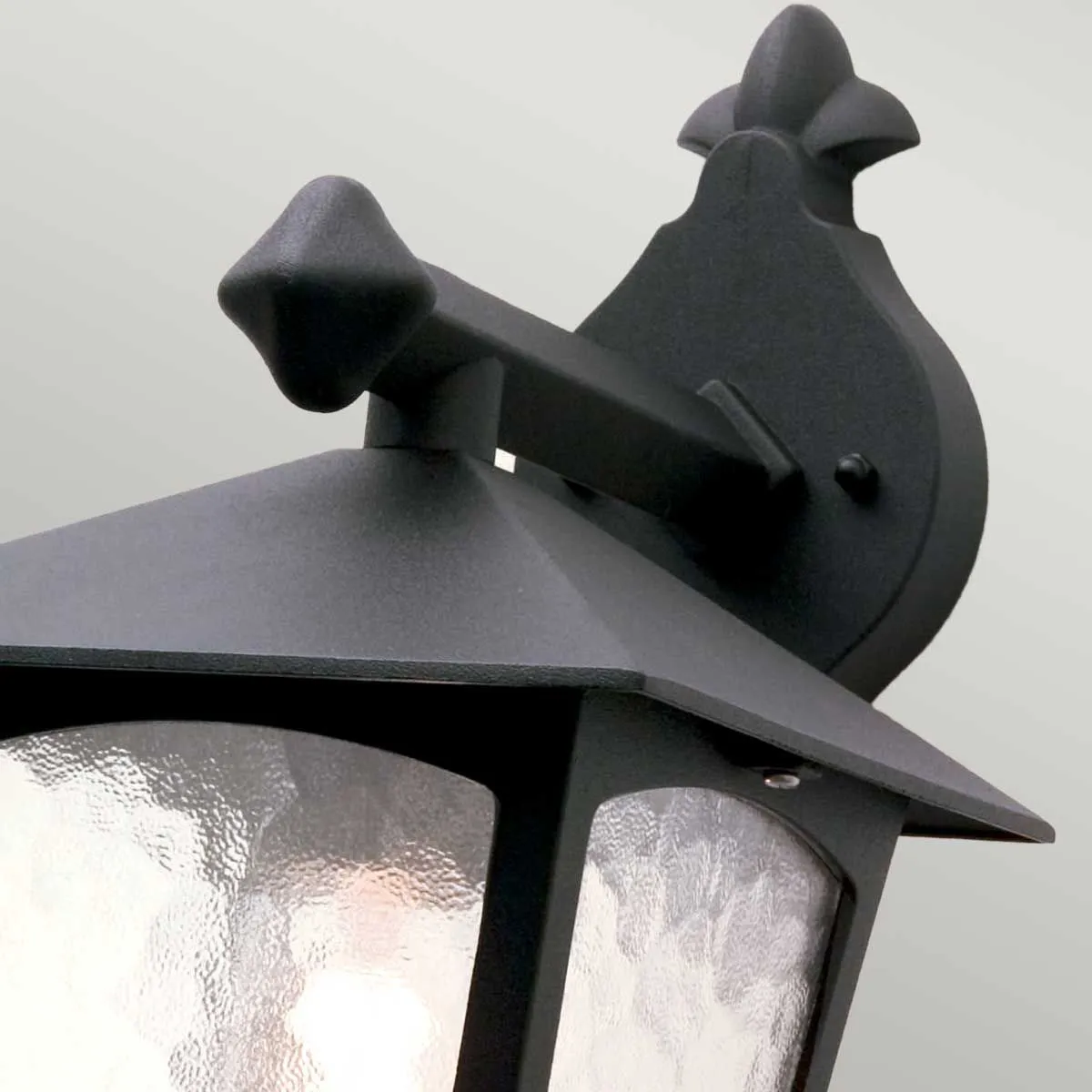 York 1 Light Wall Down Lantern | Black