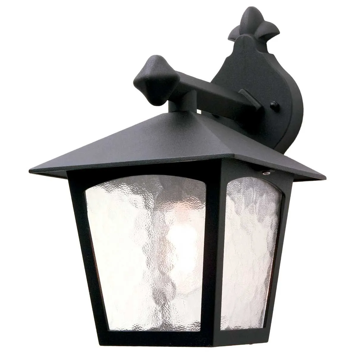 York 1 Light Wall Down Lantern | Black