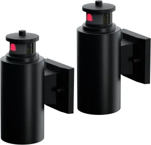 ZAGO 2 Packs Motion Activated Outdoor Cylinder Light, Photocell Sensor Outdoor Wall Mount Patio Lights with E26 Sockets, Dust to Dawn Outdoor Lantern for Garage, Black, ETL Certified, Wet Location