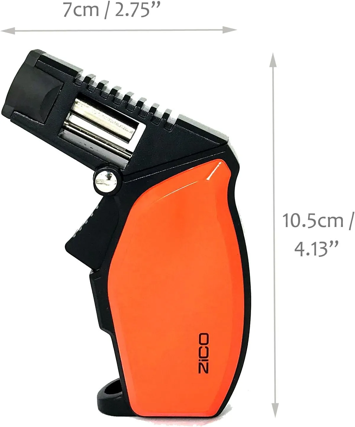 Zico ZD58 4-1/4" Gun Torch Lighter Heavy Metal Butane Refillable from VeryHobby (Black)